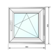 Окно ПВХ 980*800, RotoNX, сэндвич, 24мм - Наши окна - магазин готовых пластиковых окон и дверей