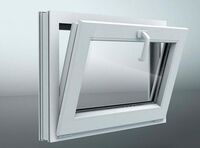 Окно ПВХ 1200*600, фрамуга откидная, стеклопакет однокамерный - Наши окна - магазин готовых пластиковых окон и дверей