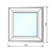 Окно ПВХ 1200*1200 мм, глухое - Наши окна - магазин готовых пластиковых окон и дверей