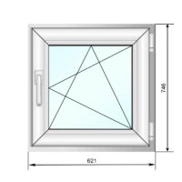 Окно ПВХ 621*746, п/о с 4 мп, СПД 40 - Наши окна - магазин готовых пластиковых окон и дверей