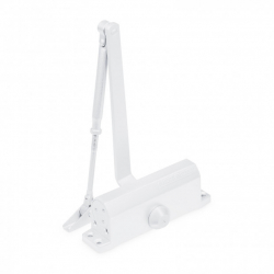 Доводчик NOTEDO DC-090 60-130кг/1200мм с рычажной тягой. Белый - Наши окна - магазин готовых пластиковых окон и дверей