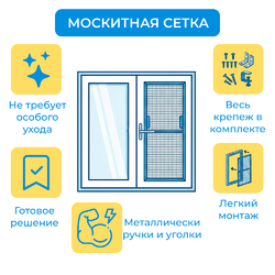 Москитная сетка на окно 1000*800 - Наши окна - магазин готовых пластиковых окон и дверей