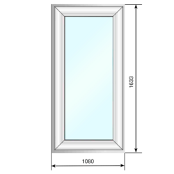 Окно ПВХ 1080*1633, однокамерное, усиленный стеклопакет - Наши окна - магазин готовых пластиковых окон и дверей