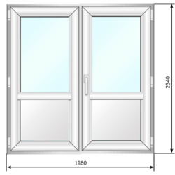 Входная группа 1980*2340 мм, после монтажа, не эксплуатировалась - Наши окна - магазин готовых пластиковых окон и дверей