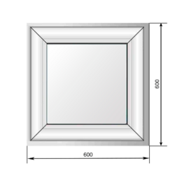 Окно ПВХ 600*600, глухое, сэндвич 24мм - Наши окна - магазин готовых пластиковых окон и дверей
