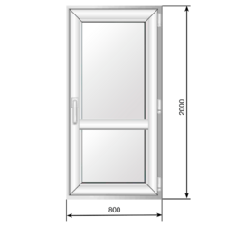 Дверь балк. 800*2000, поворотно-откидная - Наши окна - магазин готовых пластиковых окон и дверей