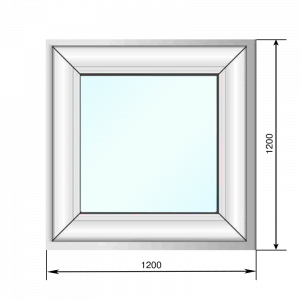 Окно ПВХ 1200*1200 мм, глухое - Наши окна - магазин готовых пластиковых окон и дверей