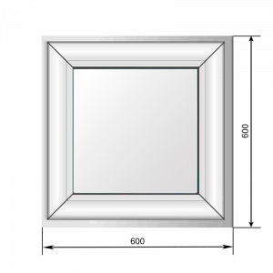 Окно ПВХ 600*600, глухое, сэндвич 24мм - Наши окна - магазин готовых пластиковых окон и дверей