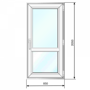 Дверь балк.850*2050 поворотно-откидная, стеклопакет двухкамерный 32 мм, энергоэффективный - Наши окна - магазин готовых пластиковых окон и дверей