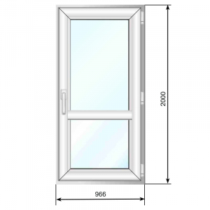 Балконная дверь ПВХ 966*2000 мм, по мп, СПД 40 - Наши окна - магазин готовых пластиковых окон и дверей