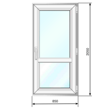 Дверь балк.850*2050 поворотно-откидная, стеклопакет двухкамерный 32 мм, энергоэффективный - Наши окна - магазин готовых пластиковых окон и дверей