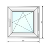 Окно ПВХ 900*900, поворотно-откидное, стеклопакет двухкамерный - Наши окна - магазин готовых пластиковых окон и дверей